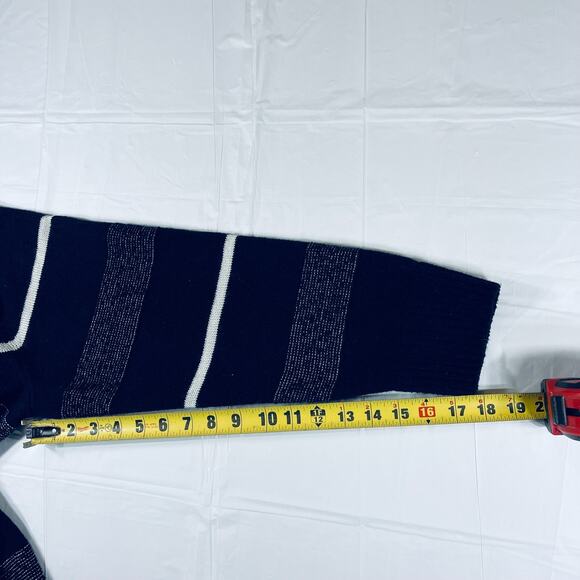 Lululemon Relaxed-Fit Knit Sweater Blue White Crewneck Pullover Size Large - Picture 3 of 9